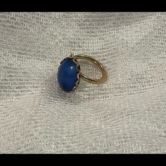 handcrafted Jewelry - Lapis Lazuli Cabochon Ring Vintage 1970s handcrafted SZ 5